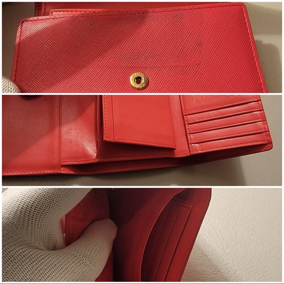 Mcm Red Leather Card Wallet - Picture 4 of 6